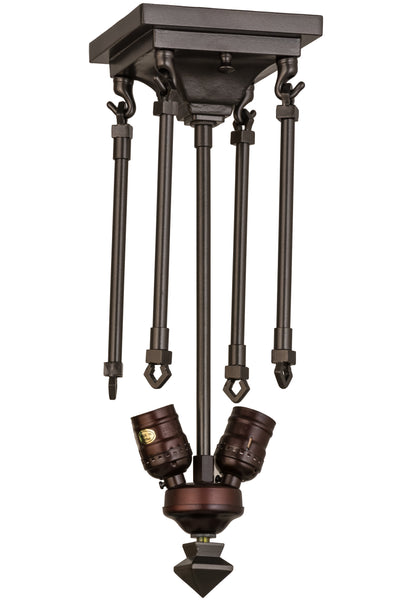 Meyda Lighting 163230 16"H Oil Rubbed Bronze 2 LT Semi Flushmount Hardware