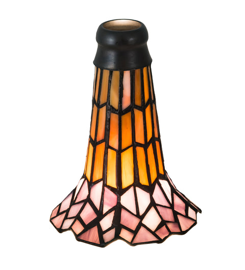 Meyda Lighting 16650 4.5" Wide X 6" High Tiffany Pond Lily Honey Wispy & Pink Shade