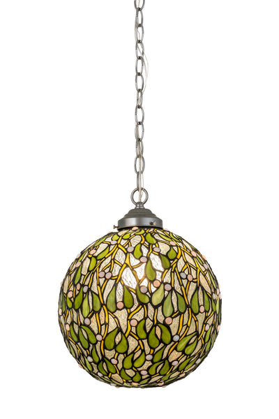 Meyda Lighting 172428 12"W Mistletoe Ball Pendant