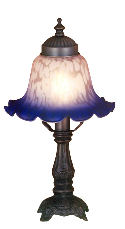 Meyda Lighting 17507 12.5"H Bell Pink & Blue Mini Lamp