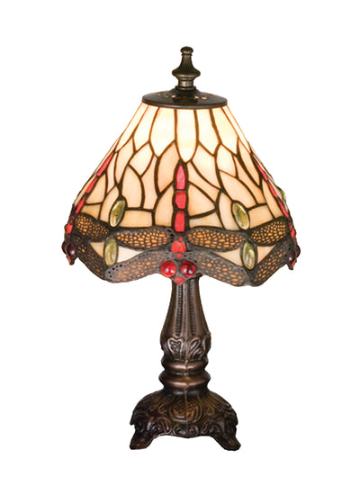 Meyda Lighting 17525 11.5"H Tiffany Hanginghead Dragonfly Mini Lamp