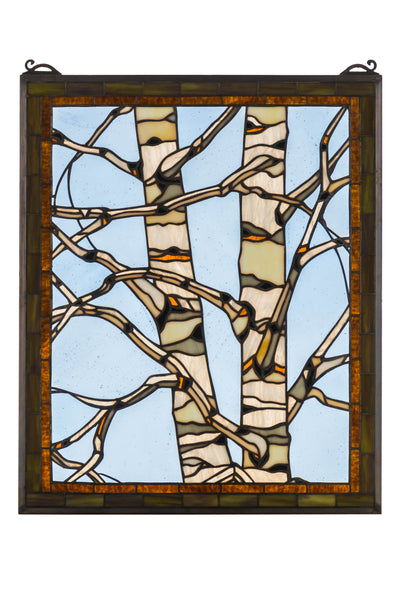 Meyda-Lighting-175993-24"W-X-19"H-Birch-Tree-in-Winter-Stained-Glass-Window