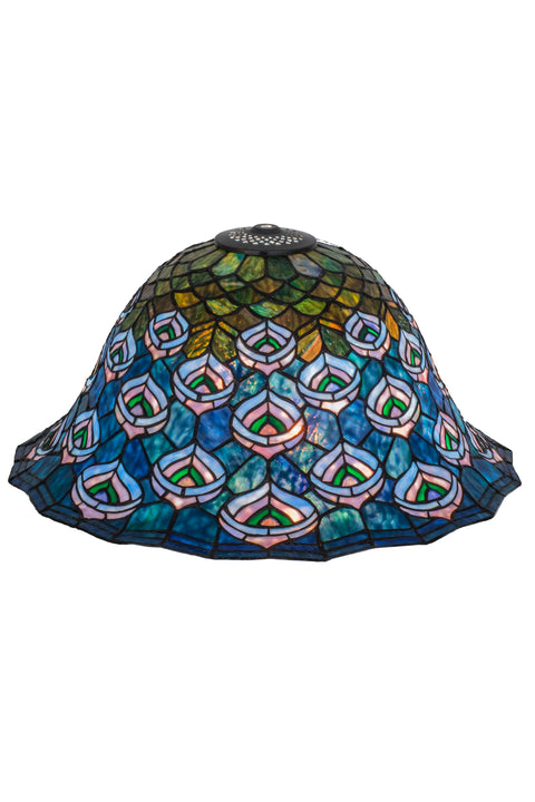 Meyda Lighting 176356 20"W Tiffany Peacock Feather Shade