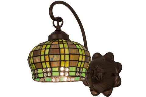 Meyda Lighting 19012 7"W Jeweled Basket Wall Sconce
