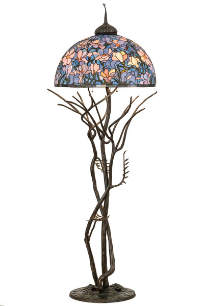 Meyda Lighting 190745 75"H Tiffany Magnolia Floor Lamp