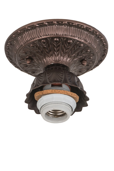 Meyda Lighting 190897 5.25"W Mahogany Bronze 1 LT Flushmount Hardware