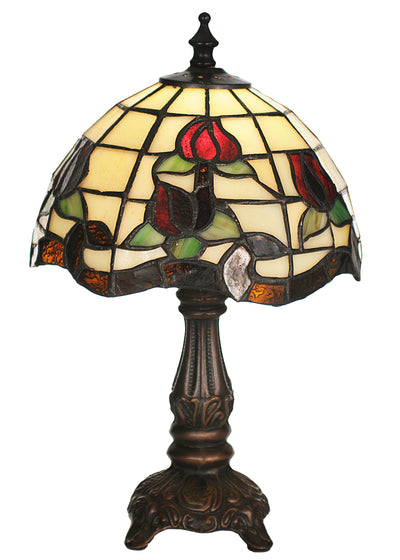 Meyda Lighting 19189 11.5"H Roseborder Mini Lamp