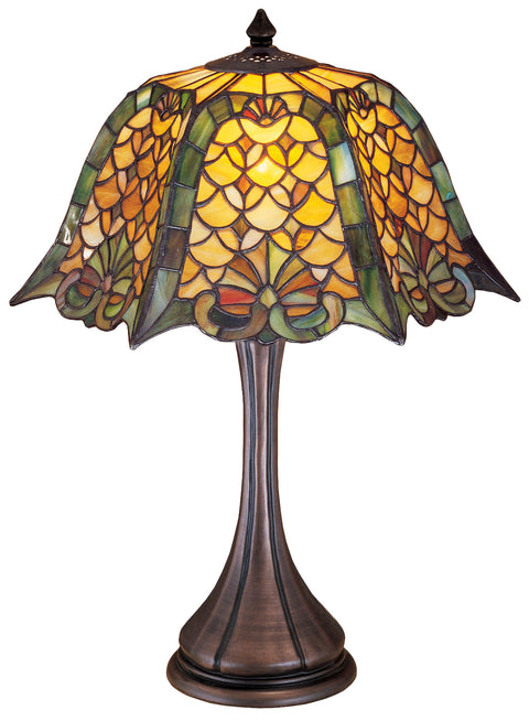 Meyda Lighting 19876 21"H Duffner & Kimberly Shell & Diamond Table Lamp