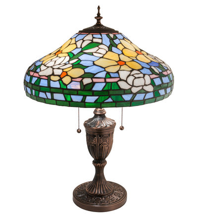Meyda Lighting 216944 18" Wide Jasmine Flower Table Lamp