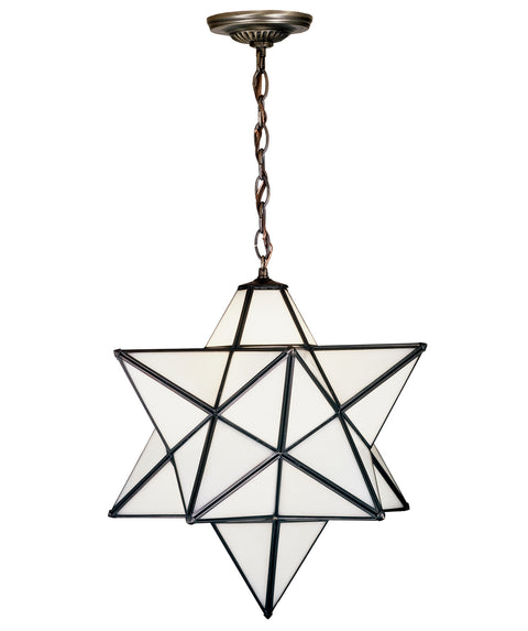 Meyda Lighting 21842 18"W Moravian Star White Pendant