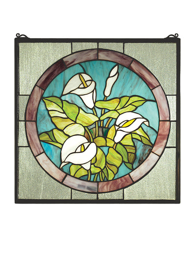 Meyda Lighting 23866 20"W X 20"H Calla Lily Stained Glass Window