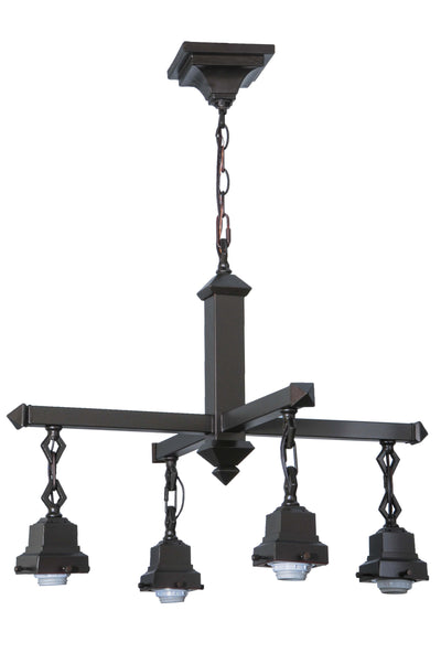 Meyda Lighting 24264 24"W Mahogany Bronze 4 LT Chandelier Hardware