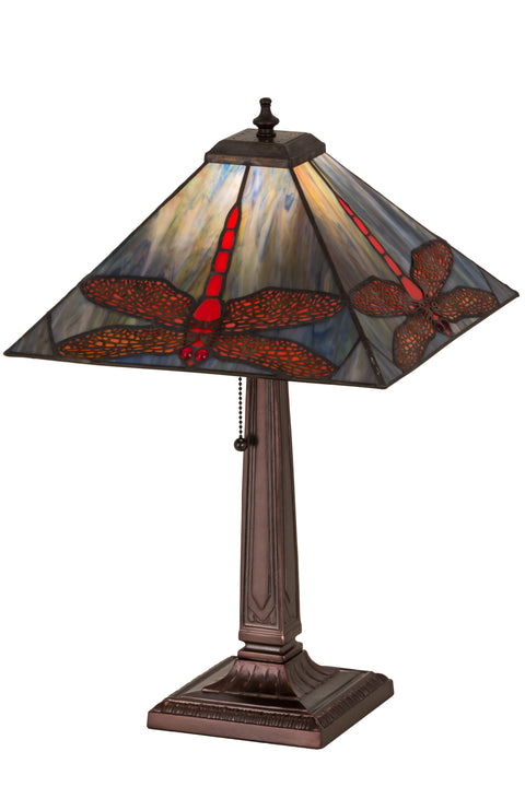 Meyda Lighting 26290 21"H Prairie Dragonfly Table Lamp