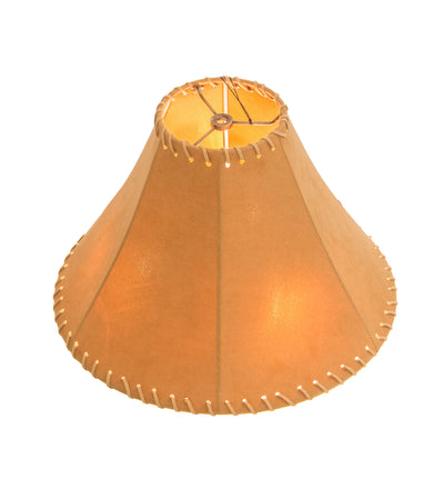 Meyda Lighting 26351 14" Wide Faux Leather Tan Hexagon Shade