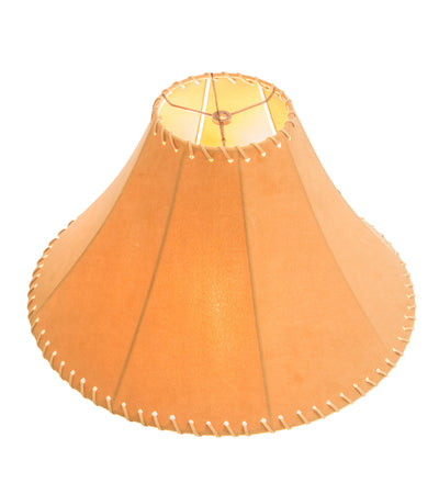 Meyda Lighting 26352 18" Wide Faux Leather Tan Hexagon Shade