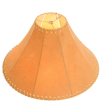 Meyda Lighting 26353 20" Wide Faux Leather Tan Hexagon Shade