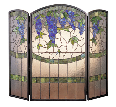 Meyda Lighting 27235 40"W X 34"H Wisteria Fireplace Screen