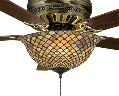 Meyda Lighting 27451 12"W Fishscale Fan Light Fixture