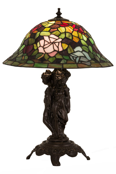 Meyda Lighting 27820 21.5"H Rosebush Table Lamp