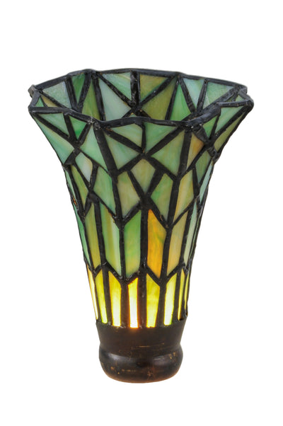 Meyda Lighting 29042 4"W X 5.5"H Tiffany Pond Lily Green Shade