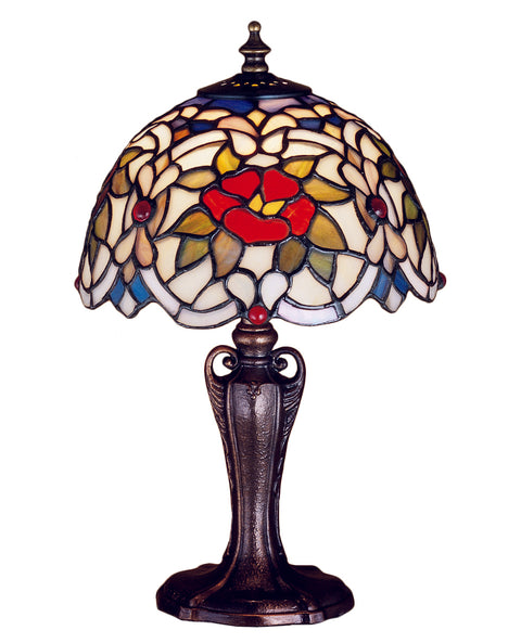 Meyda Lighting 30313 13"H Renaissance Rose Mini Lamp