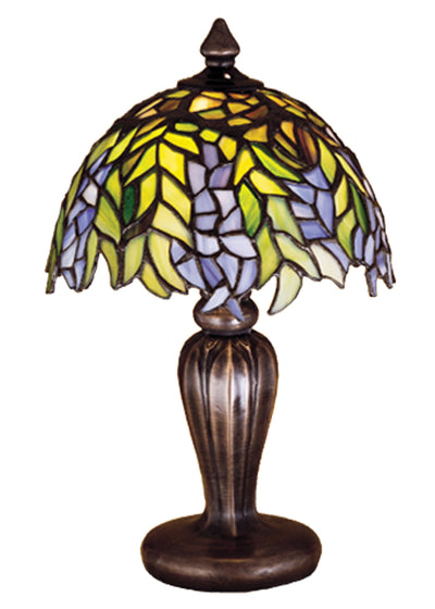 Meyda Lighting 30590 13"H Tiffany Honey Locust Mini Lamp