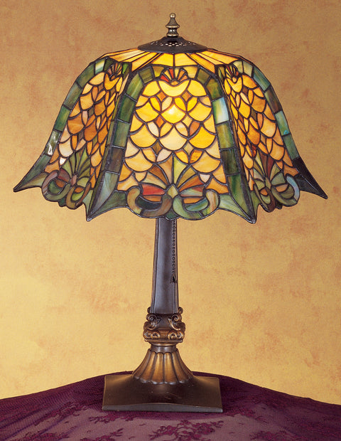 Meyda Lighting 31153 19.5"H D&K SHELL & DIAMOND TABLE LAMP.603