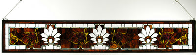 Meyda Lighting 31368 57"W X 9.5"H Beveled Ellsinore Transom Stained Glass Window