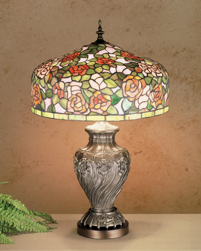 Meyda Lighting 44899 24.5"H Tiffany Rosebush Table Lamp