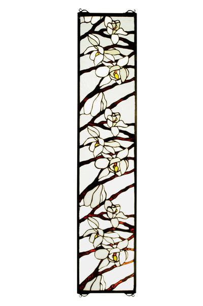 Meyda Lighting 47887 9"W X 42"H Magnolia Stained Glass Window