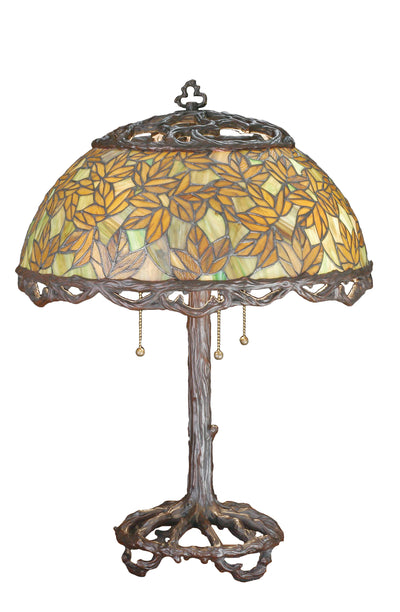 Meyda Lighting 50051 27.5"H Tiffany Autumn Leaf Table Lamp