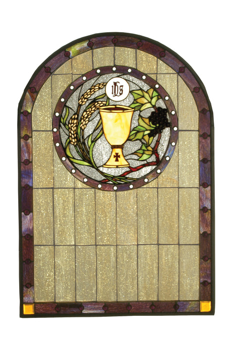 Meyda Lighting 51129 22"W X 32"H Sacrament Stained Glass Window