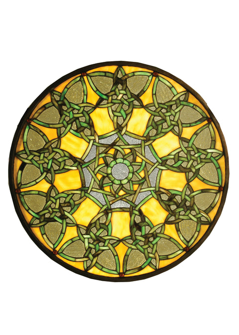 Meyda Lighting 51531 20"W X 20"H Knotwork Trance Medallion Stained Glass Window