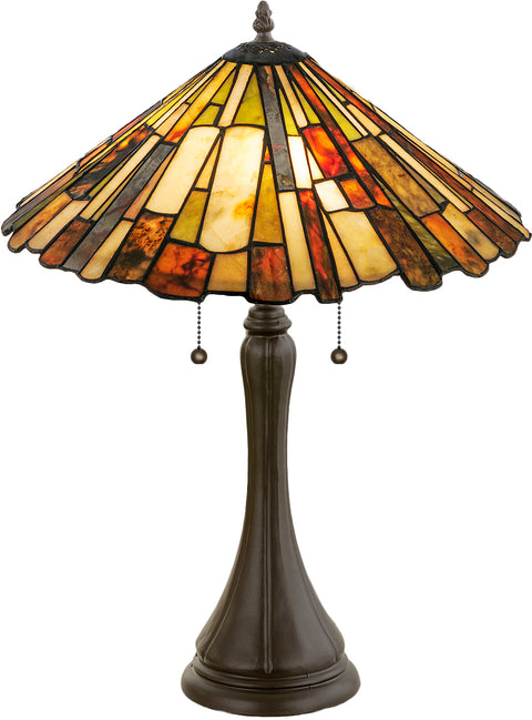 Meyda Lighting 52158 23"H Delta Jadestone Table Lamp