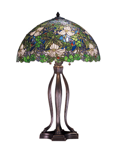 Meyda Lighting 52172 30"H Trillium & Violet Table Lamp