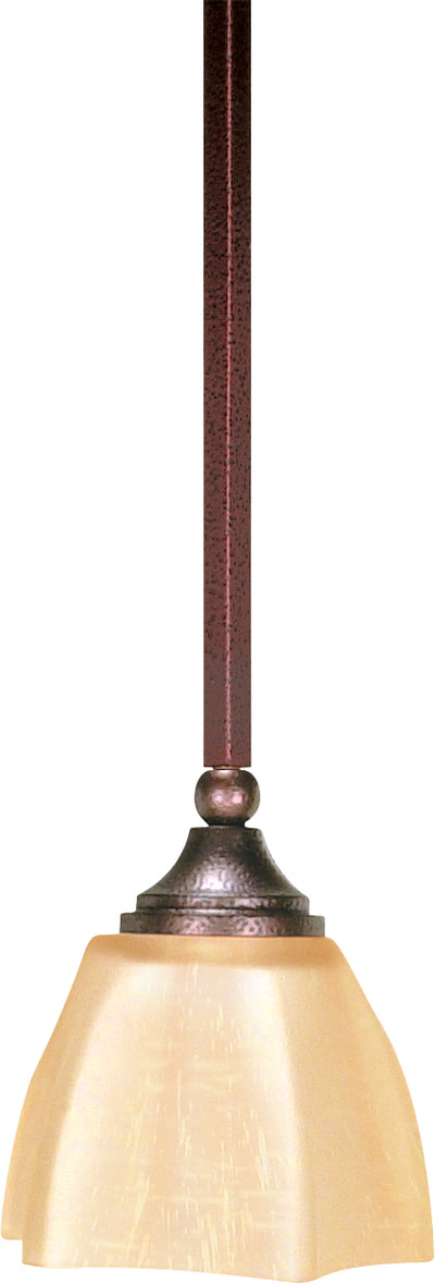 Nuvo Lighting 60/058 NORMANDY 1 light MINI PENDANT COPPER BRNZE/CHAMPAGNE GLASS