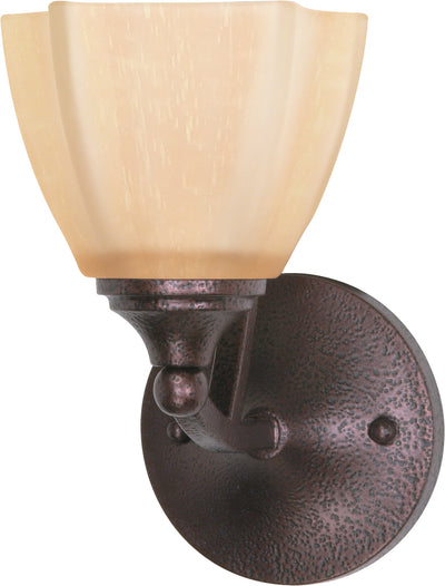 Nuvo Lighting 60/059 NORMANDY 1 light VANITY FIXTURE COPPER BRNZE/CHAMPAGNE GLASS