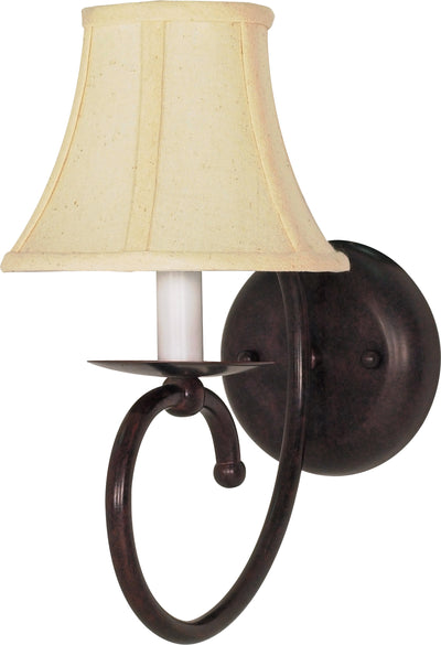 Nuvo Lighting 60/111 MERICANA 1 light WALL SCONCE  OLD BRNZ/LINEN SHADE