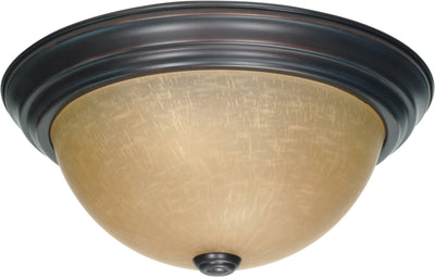 Nuvo Lighting 60/1256 2 Light 13 Inch Flush Mount with Champagne Linen Washed Glass