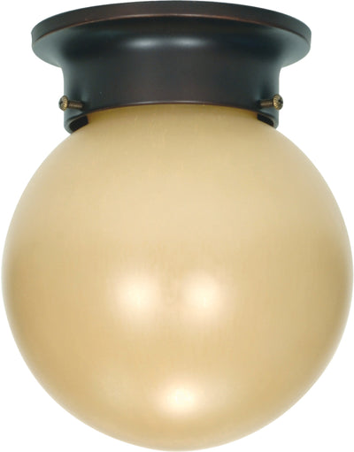 Nuvo Lighting 60/1279 1 Light 6 Inch Ceiling Mount with Champagne Linen Washed Glass