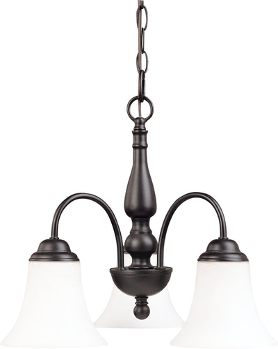 Nuvo Lighting 60/1841 Dupont 3 Light 16 Inch Chandelier with Satin White Glass