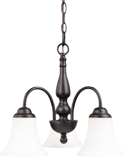Nuvo Lighting 60/1841 Dupont 3 Light 16 Inch Chandelier with Satin White Glass