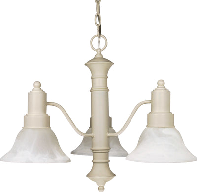Nuvo Lighting 60/196 GOTHAM 3 light CHANDELIER TXT WHITE/ALABASTER GLASS