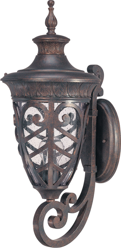 Nuvo Lighting 60/2053 ASTON 1 light WALL LANTERN UP DK PLUM BRZ/CLEAR SEEDED GLASS