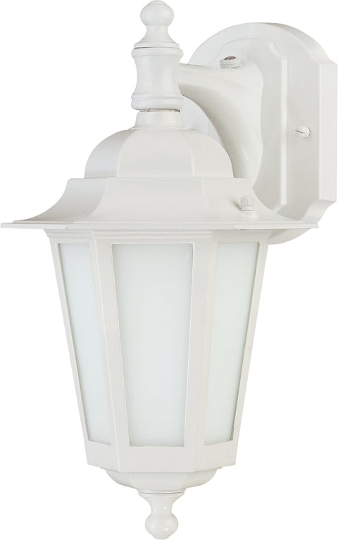 Nuvo Lighting 60/2204 CORNERSTONE ES 1 light 13 Inch ARM/DN WHITE/FROSTED GLASS