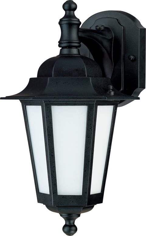 Nuvo Lighting 60/2206 CORNERSTONE ES 1 light 13 Inch ARM/DN TEX BLACK/FROSTED GLASS