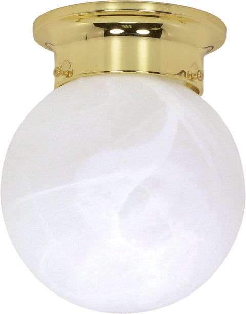 Nuvo Lighting 60/255 1 Light 6 Inch Ceiling Mount Alabaster Ball
