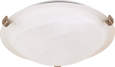 Nuvo Lighting 60/270 1 Light 12 Inch Flush Mount Tri Clip with Alabaster Glass