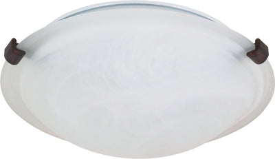 Nuvo Lighting 60/272 1 Light 12 Inch Flush Mount Tri Clip with Alabaster Glass