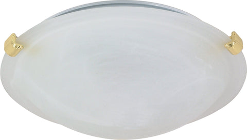 Nuvo Lighting 60/274 1 Light 12 Inch Flush Mount Tri Clip with Alabaster Glass